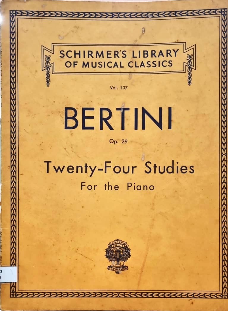 Bertini Op. 29 Twenty Four Studies For The Piano